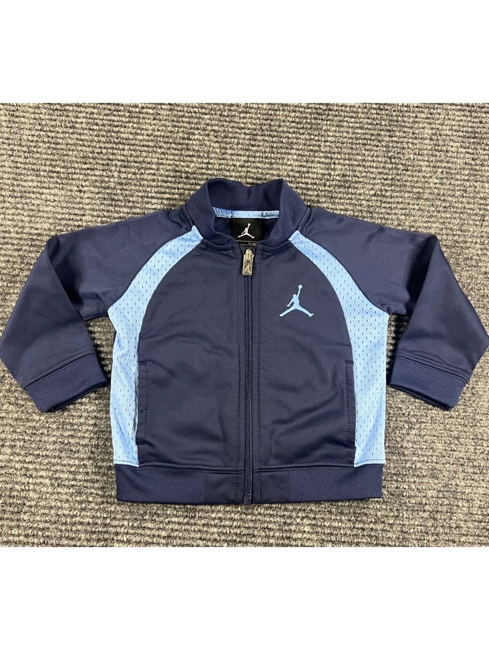 Baby Boys Nike Jordan Navy Blue and Light Blue Track Jacket Size 12month